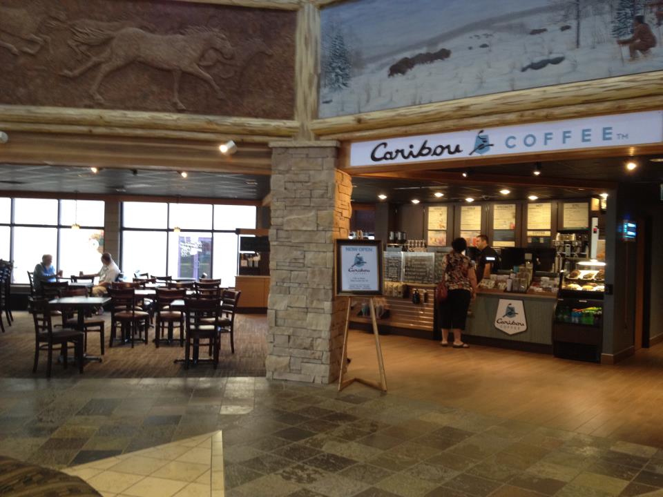 Caribou Coffee inside the Hotel Lobby at Jackpot Junction Casino Hotel